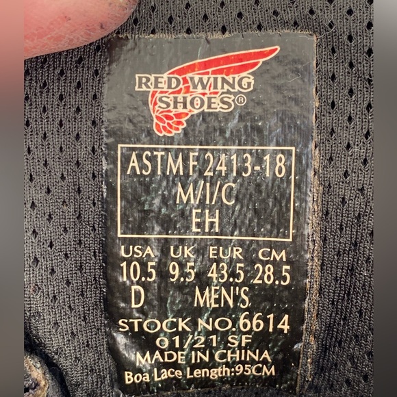 Red Wing Shoes 6614 Tradesman BOA 5”
Waterproof Safety Toe Hiker Boot Size 10.5 main image 5